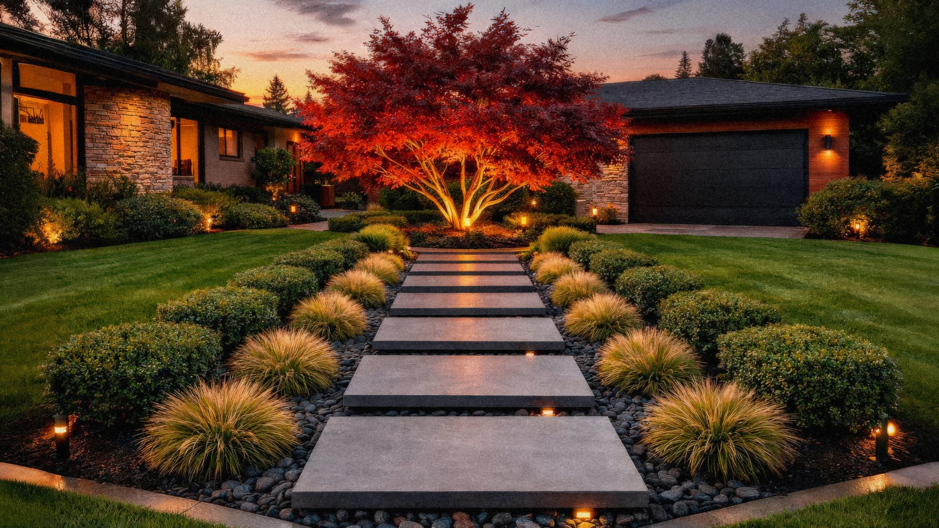 Peaceful garden ecosystem